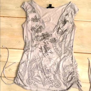 Express dress plunging neckline shirt